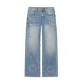 Street low waisted sequined wide leg jeans