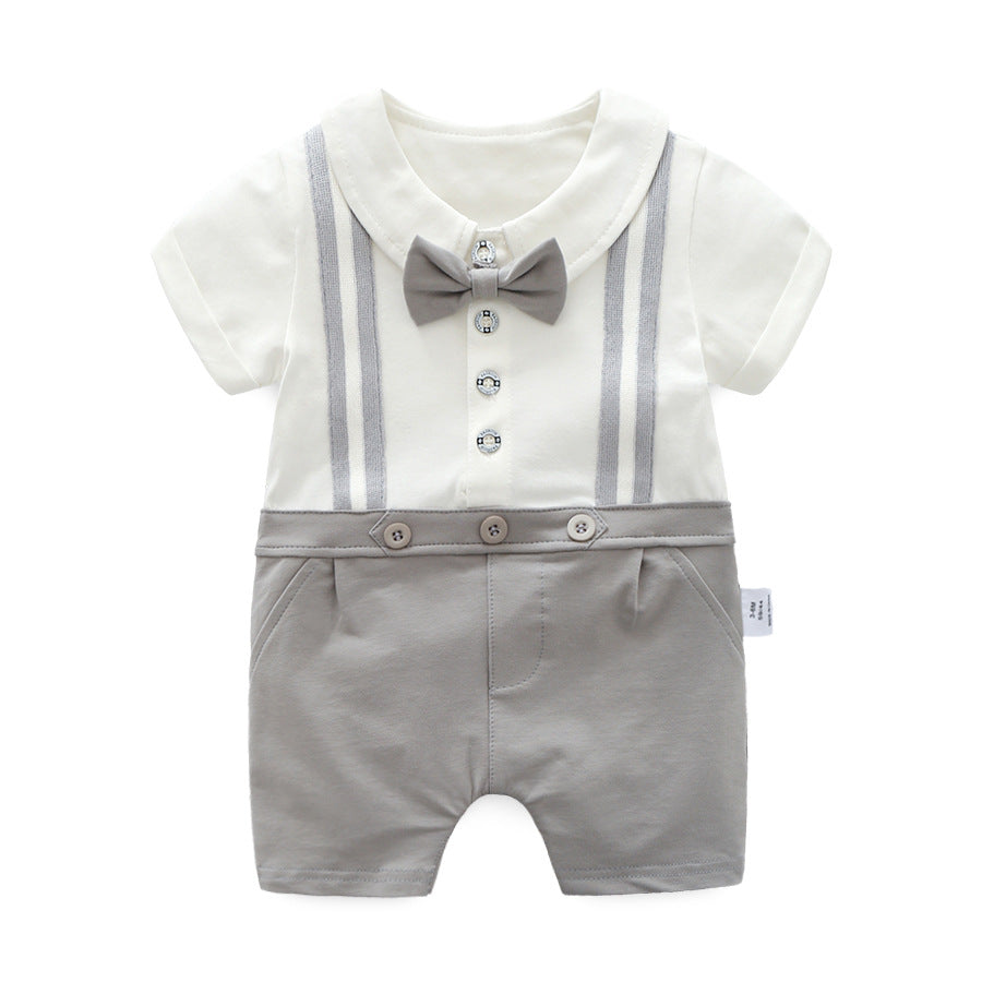 Short sleeved bow jumpsuit