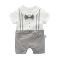 Short sleeved bow jumpsuit