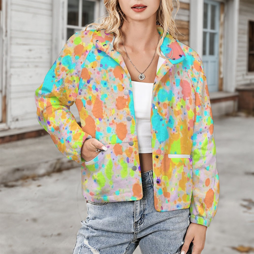 Women's Stand Collar Plush Jacket