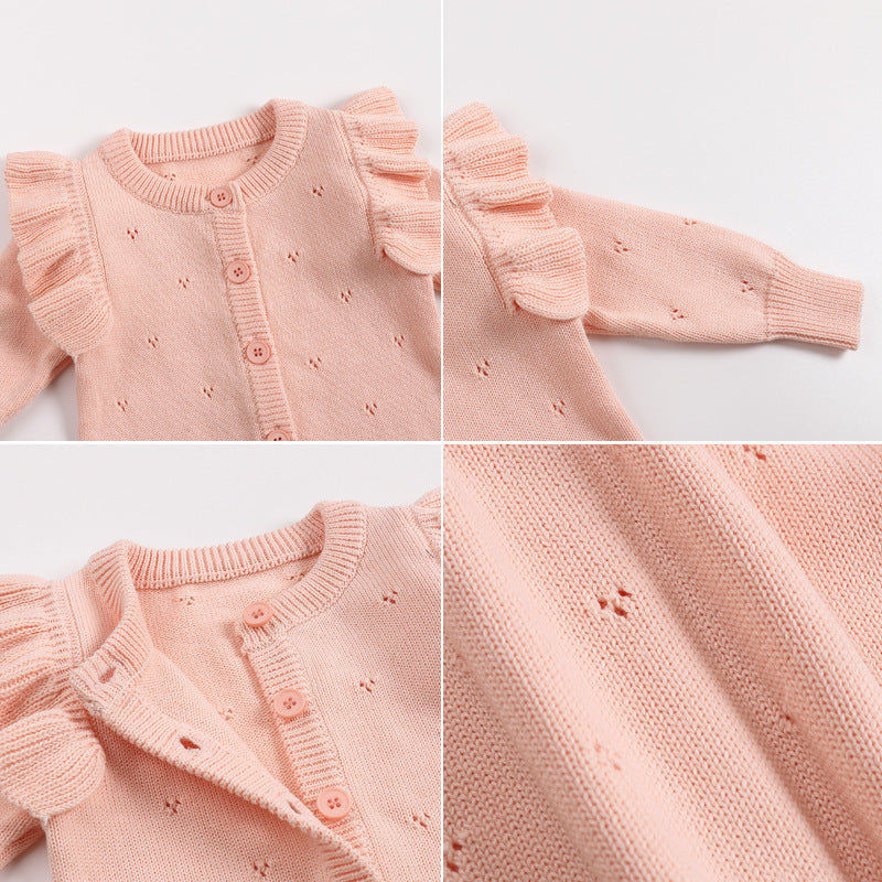 Knit Onesie Infant Clothing Outdoor Romper Newborn Baby Fall Outfit Knit Bodysuit