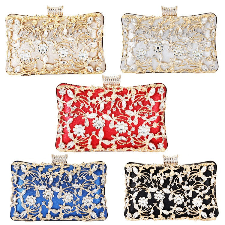 Dinner bag, European and American women's handbag with diamond inlay, banquet handbag, formal dress, evening bag, women's bag