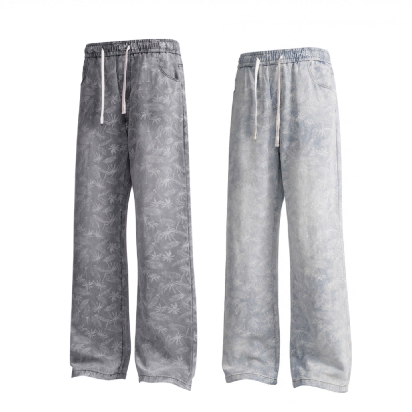 Lightweight Linen-Style Straight Leg Jeans for Men