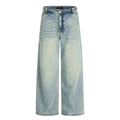 Washed denim jeans for men