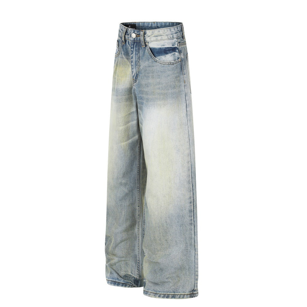 Gradient washed denim pants