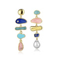 New earrings, small and fresh, long, tassel, oil dripping earrings, Instagram trendy street photography accessories