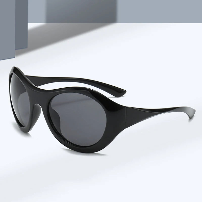 Oversized Oval Sunglasses Women Fashion Y2K Punk Men Outdoor Sports Sun Glasses Shades UV400