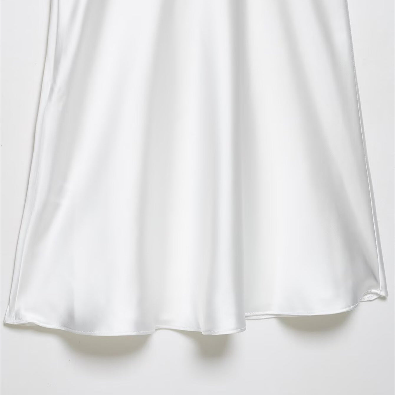 Elegant satin textured slit dress