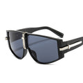 Vintage Punk Sunglasses Women Luxury Fashion Goggle Sun Glasses Men Personality One Piece Black Blue Glasses