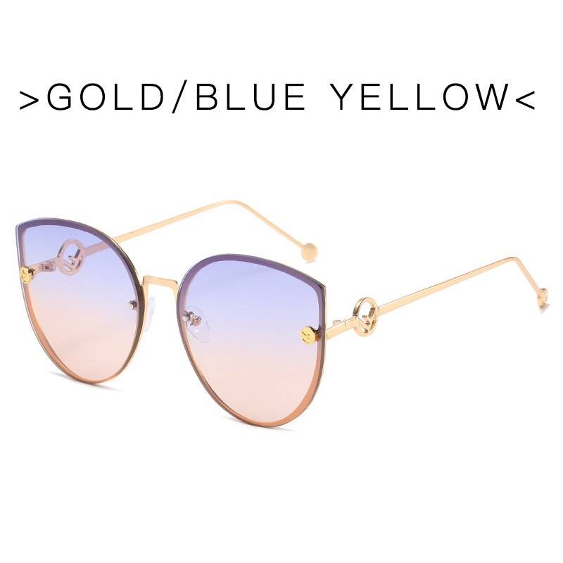 Classic Cat Eye Sunglasses New Fashion Shades Sun Glasses For Women Retro Metal Feminine Glasses