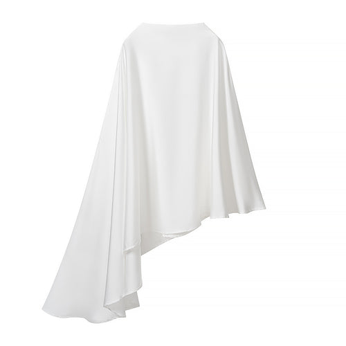 Asymmetric T-shirt top+loose wide leg pants two-piece set