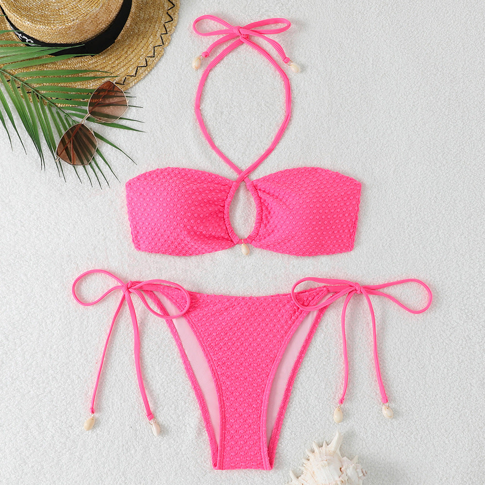 Split beach bikini swimsuit