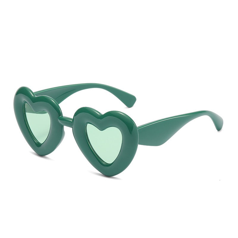 Design cute heart glasses love polarized sunglasses for women
