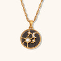 Pendant necklace women's line sun moon stars shells round necklace