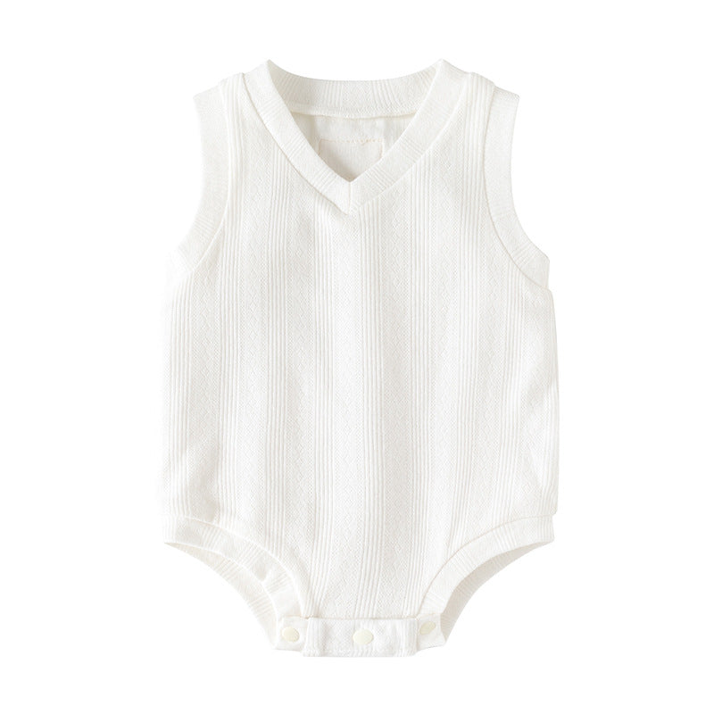 Sleeveless V-neck jumpsuit
