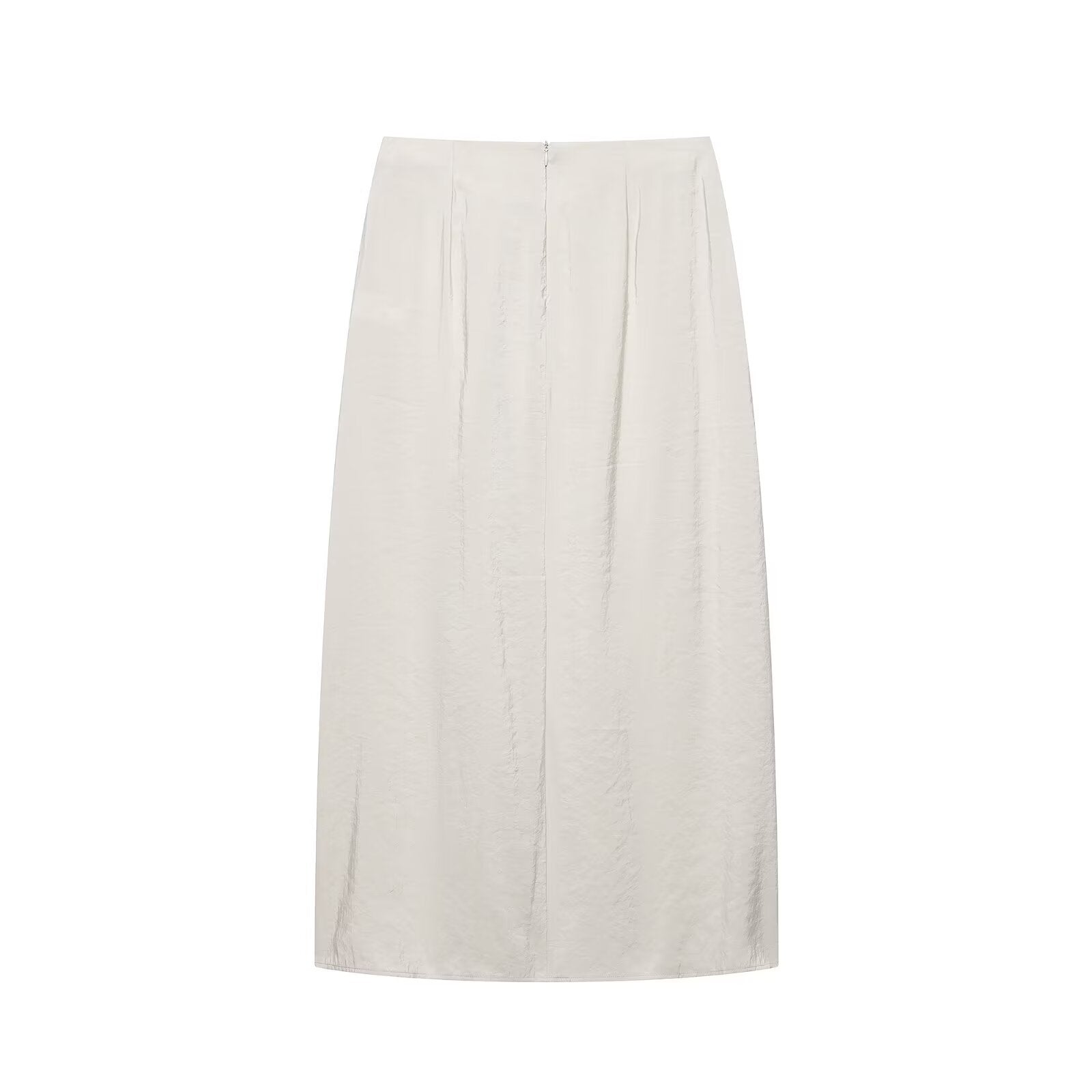 Elegant pleated knot wrapped scarf MIDI skirt