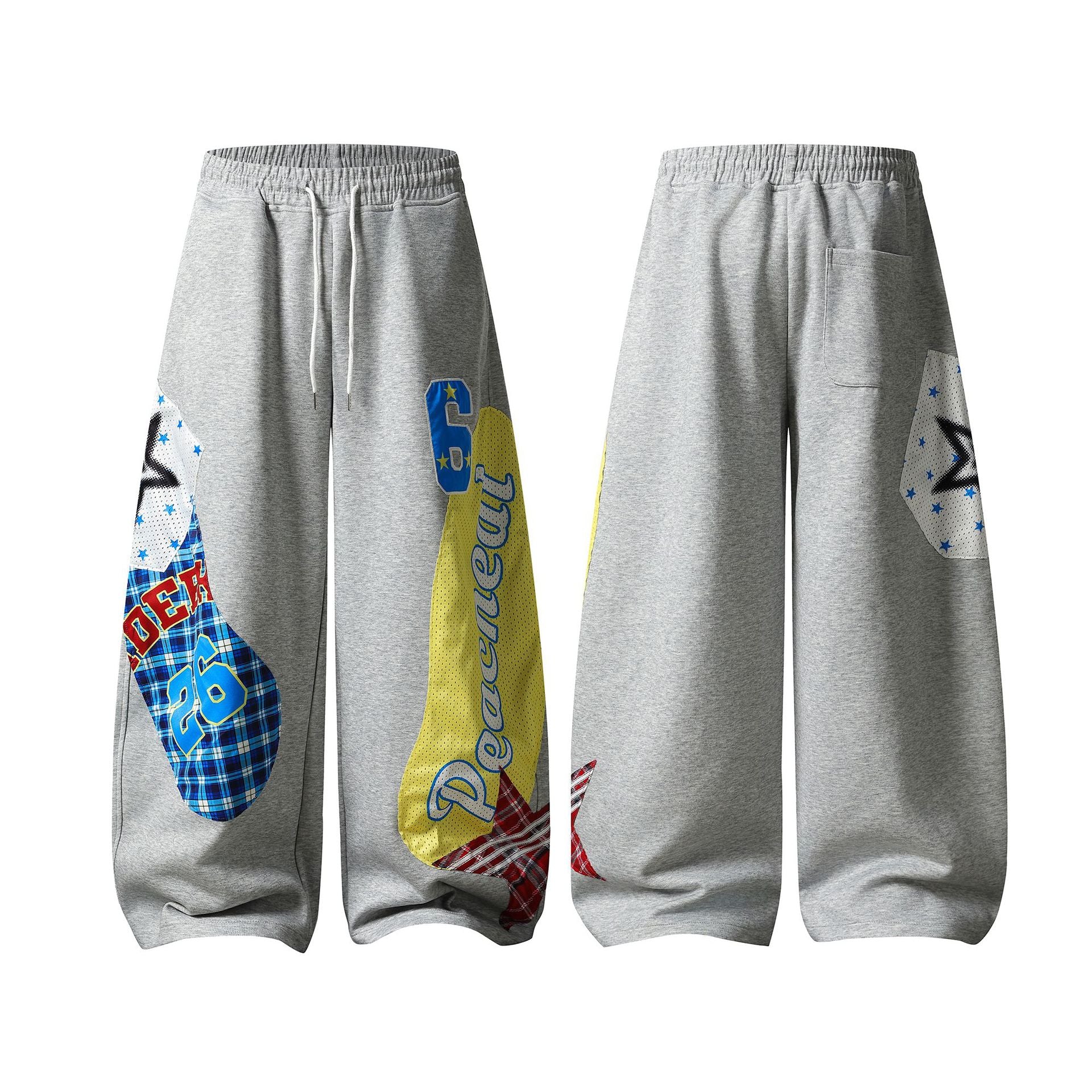 Loose Stylish Streetwear Sweatpants Cargo Stripe Wide Leg Long Pants for Women