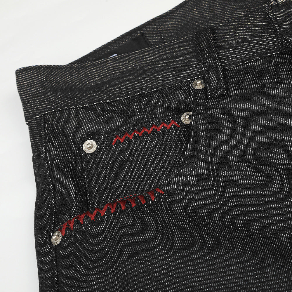 Original color denim micro flared pants