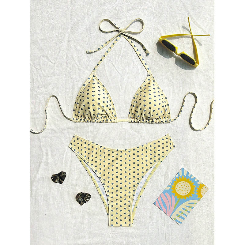 Polka dot printed bikini