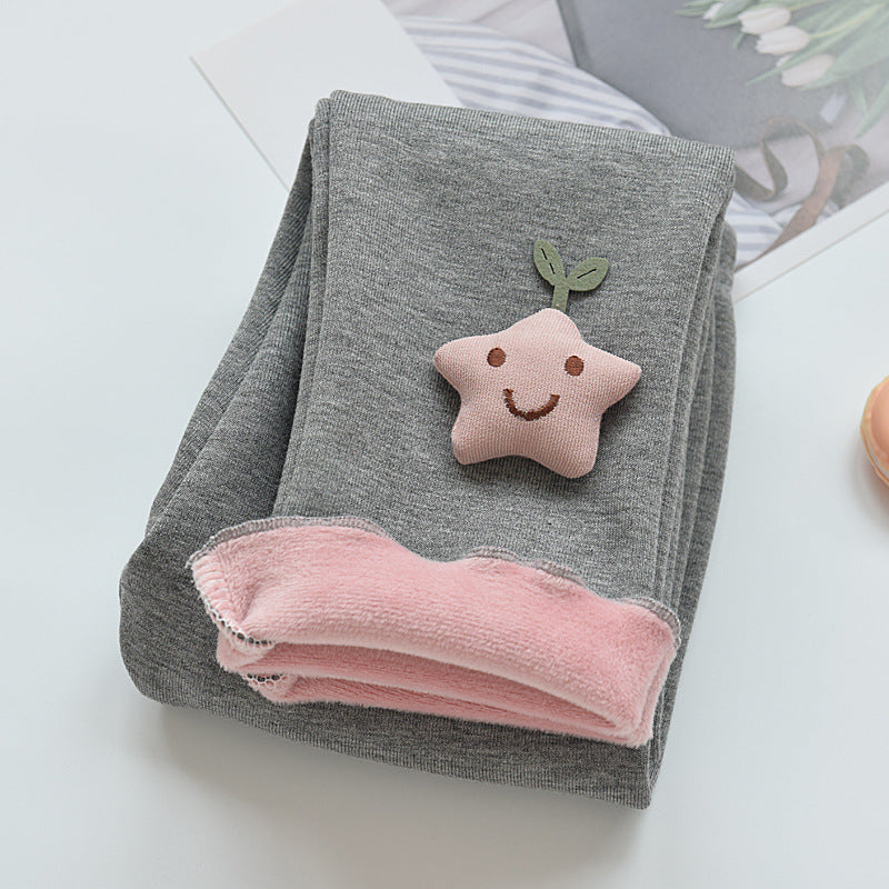 Girl wearing underwear in spring and autumn