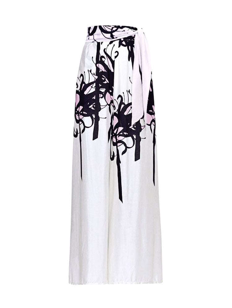 Printed One-Shoulder High-End Swimwear Set for Women, Two-Piece Suit