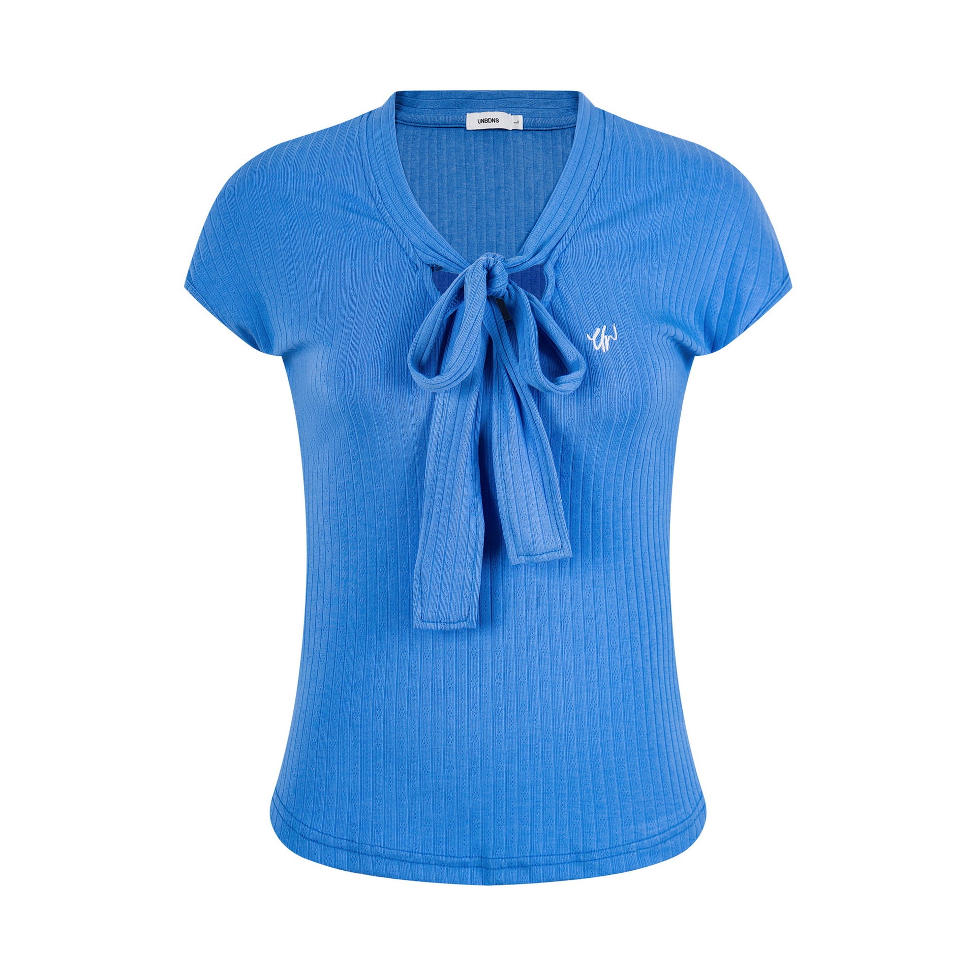 Women's Butterfly Knot Slim Fit V-Neck Casual Short Sleeve Top