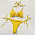 Solid Color Bikini, Sexy Backless, Push-Up, Separated Swimsuit for Women