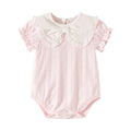 Flip collar short sleeved jumpsuit