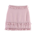 Spicy girl tassel lace short high waisted skirt