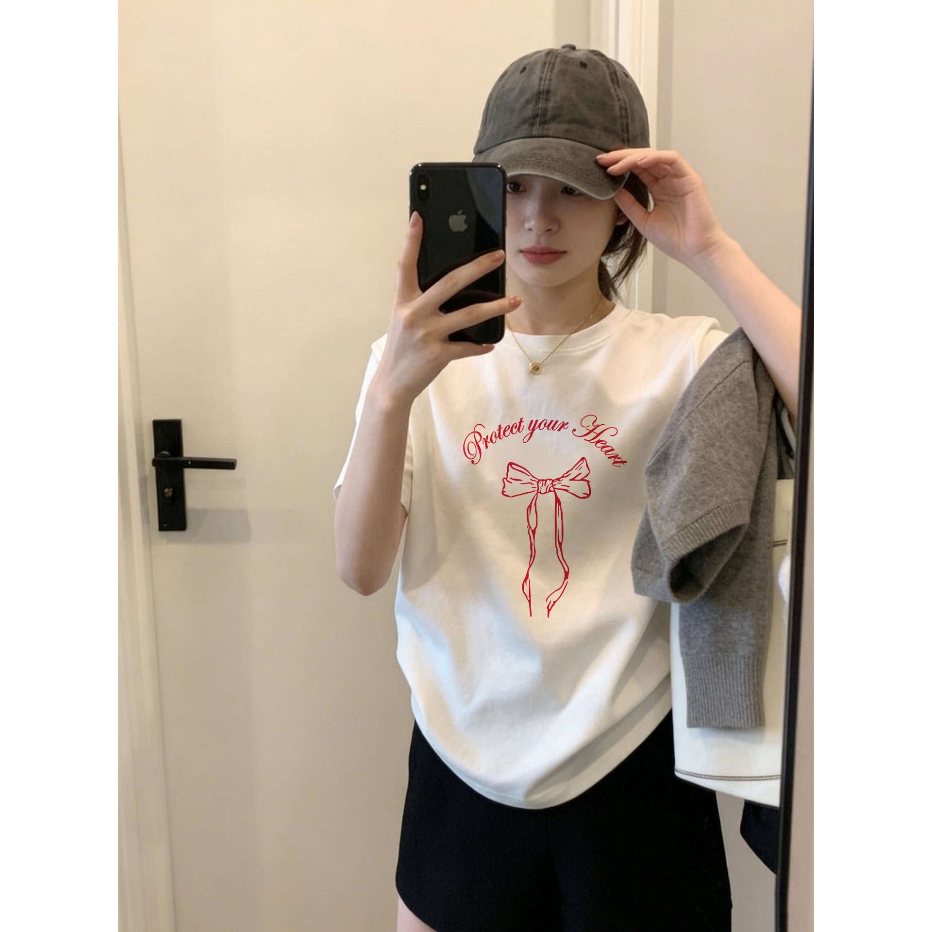 Chic Printed Short Sleeve T-Shirt for Women