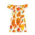 Fruit printed layered decorative dress