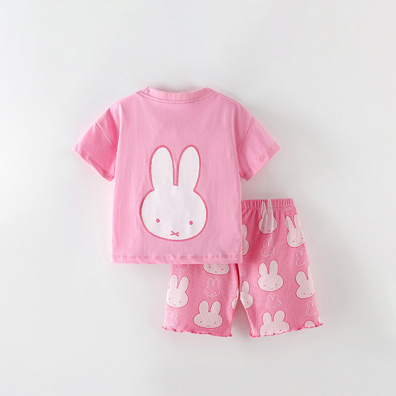 Round neck short sleeved top and shorts set