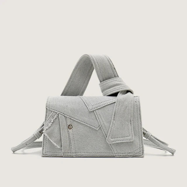 Fashion Denim Women's Designer Handbags Luxury Patchwork Shoulder Bag Brands Canvas Crossbody Bags for Women Square Shopper Tote