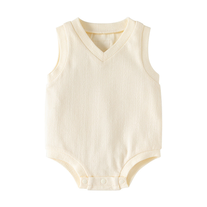 Sleeveless V-neck jumpsuit