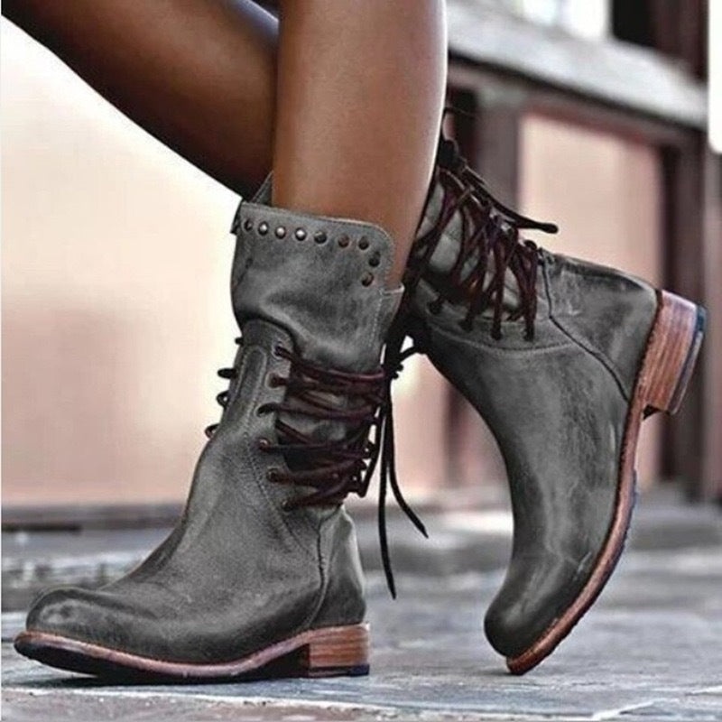 Women's winter versatile plus size short boots for women