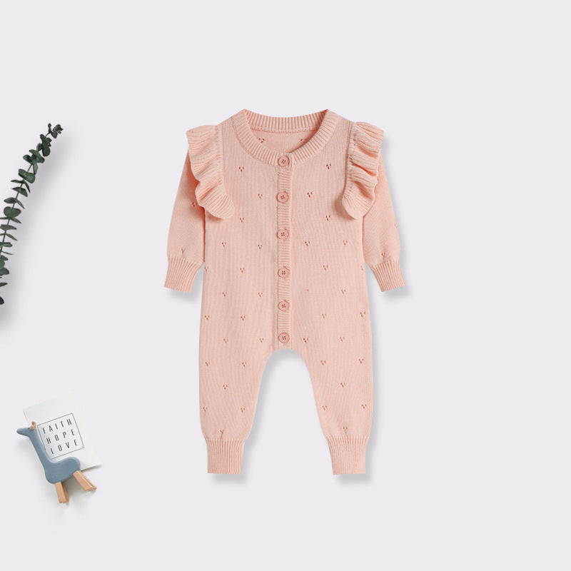 Knit Onesie Infant Clothing Outdoor Romper Newborn Baby Fall Outfit Knit Bodysuit