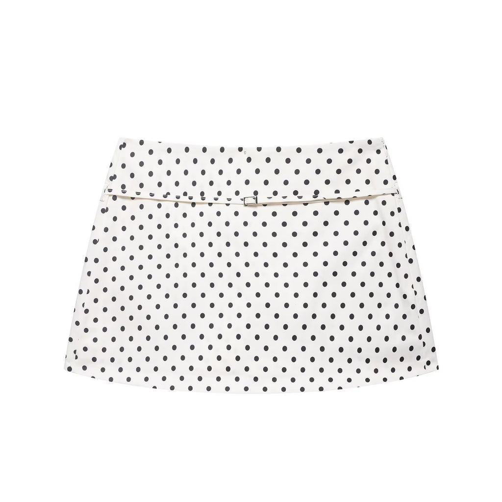 Spicy girl with belt polka dot versatile skirt pants