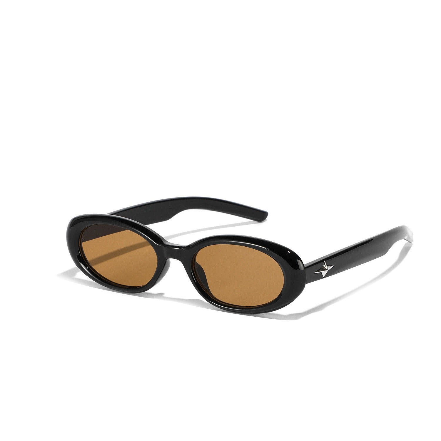 Oval rivet star sunglasses for women's glasses