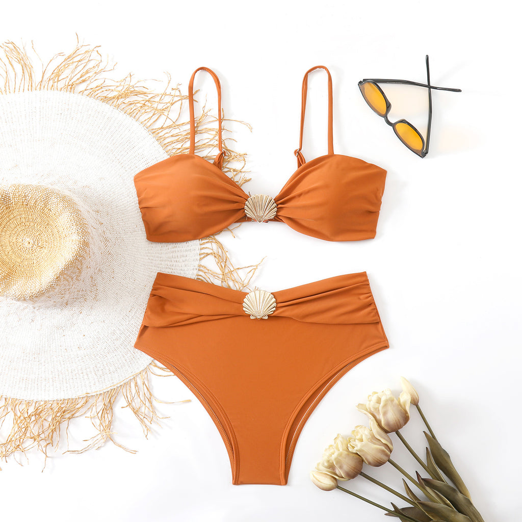 Split women's bikini swimsuit
