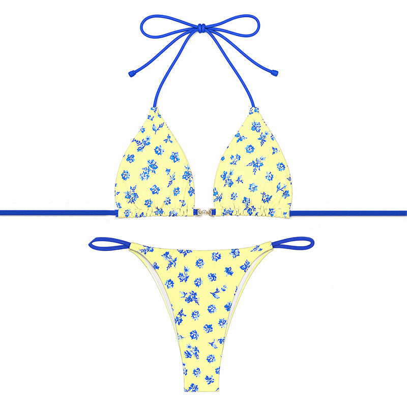 Sexy Lady Style Tie-Up Bikini Women's Three-Piece Swimwear