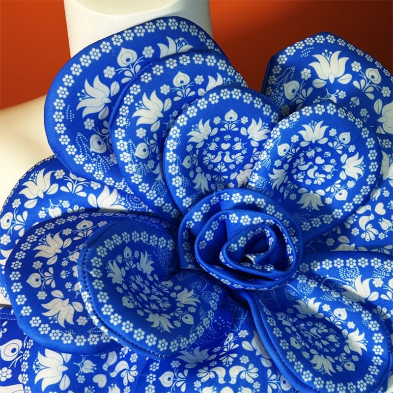 Printed Sleeveless Handmade High Quality Large Flower One-piece Women's Swimwear