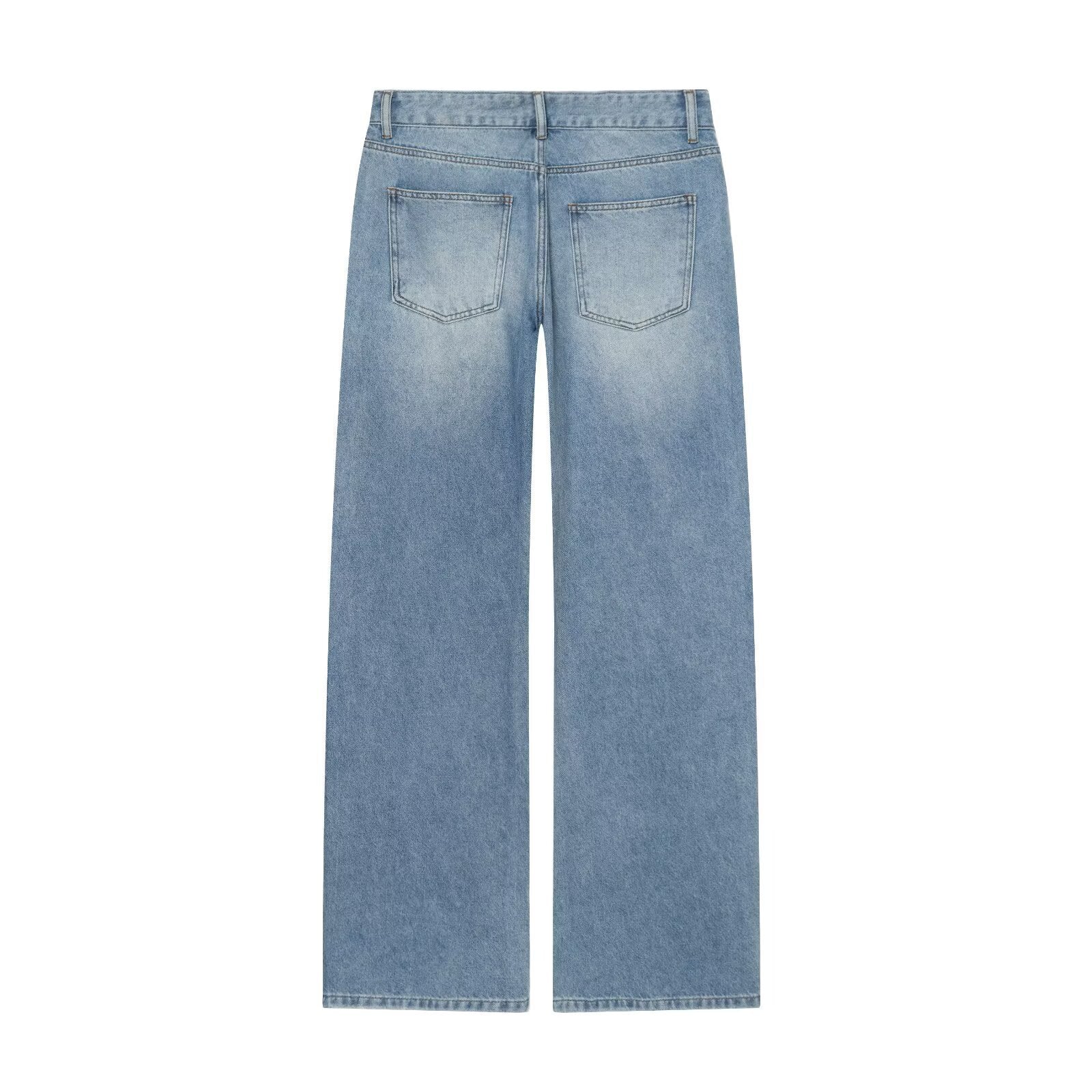 Street low waisted sequined wide leg jeans