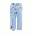 Women's slim fit irregular jeans