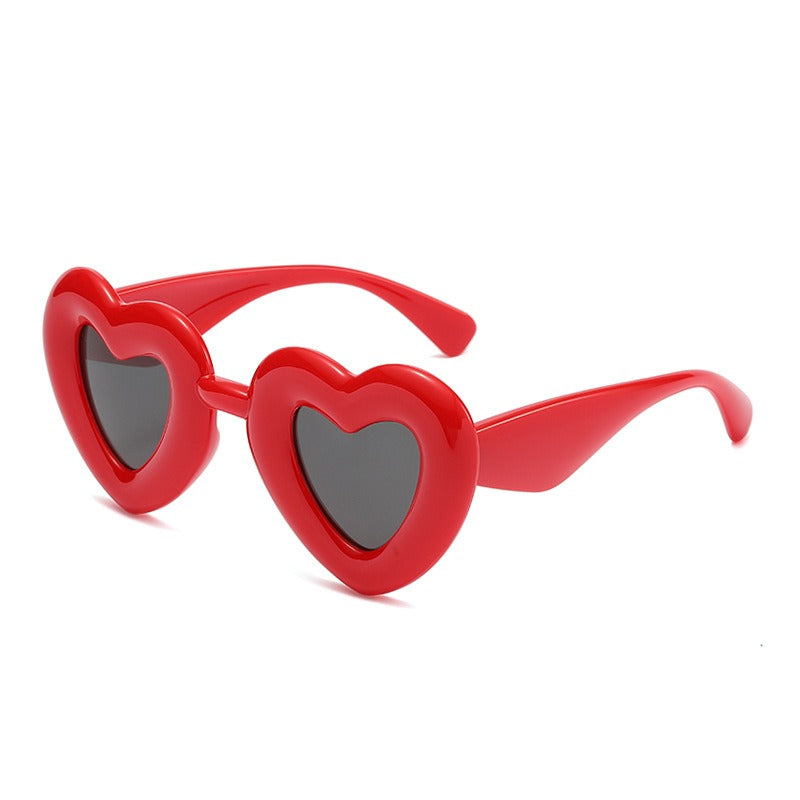 Design cute heart glasses love polarized sunglasses for women