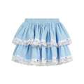 TIDEEKU Design Lace Trim Pleated Mini Skirt High Waist Multi-Layered Cake Skirt Sweet Girl Style Midi Skirt