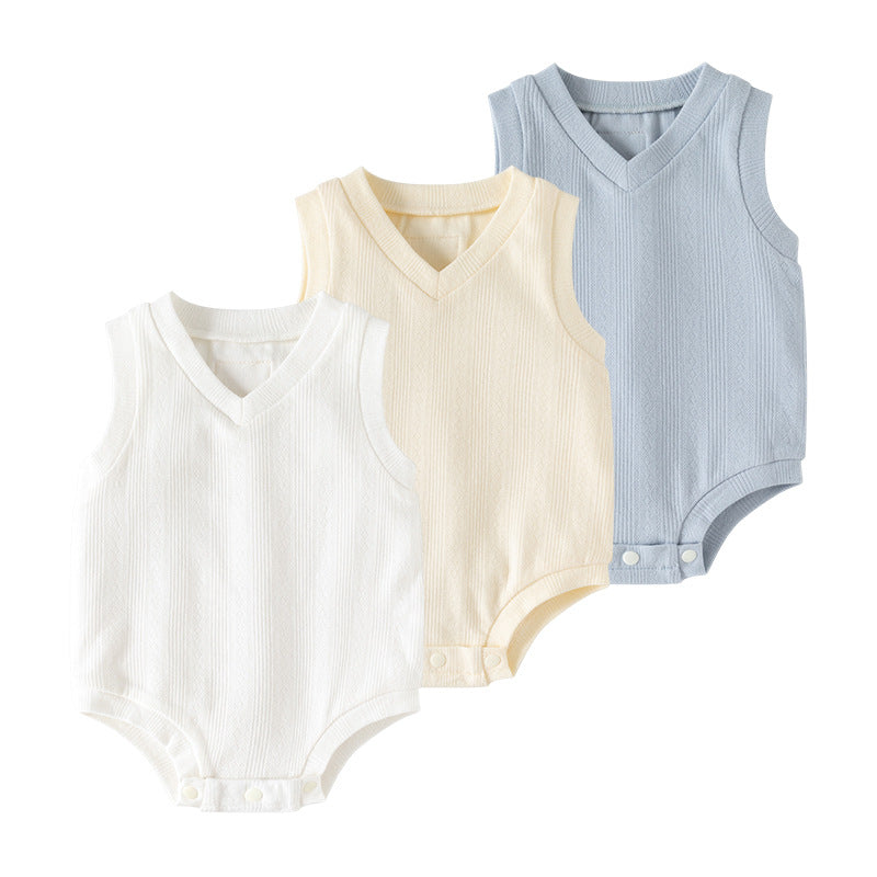 Sleeveless V-neck jumpsuit