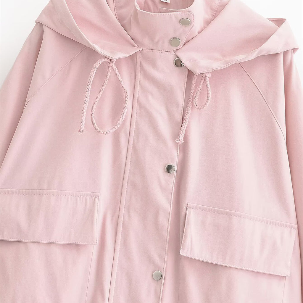 Loose casual hooded jacket