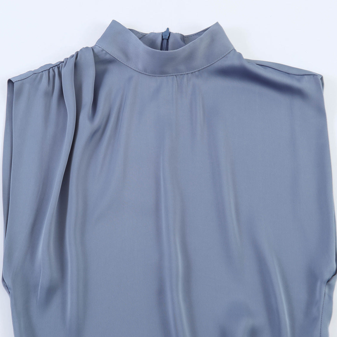 Lace Detail Satin Texture Dress