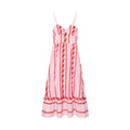 Holiday style hollow out embroidered MIDI dress