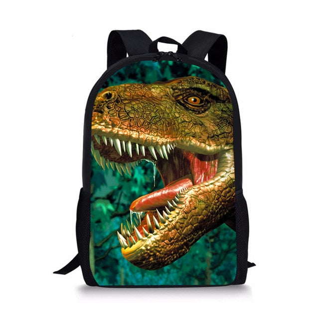 FORUDESIGNS Dinosaur 3D Printing Set School Backpacks for Boys Orthopedic Satchel Schoolbag Children Kids Shoulder Book Bag